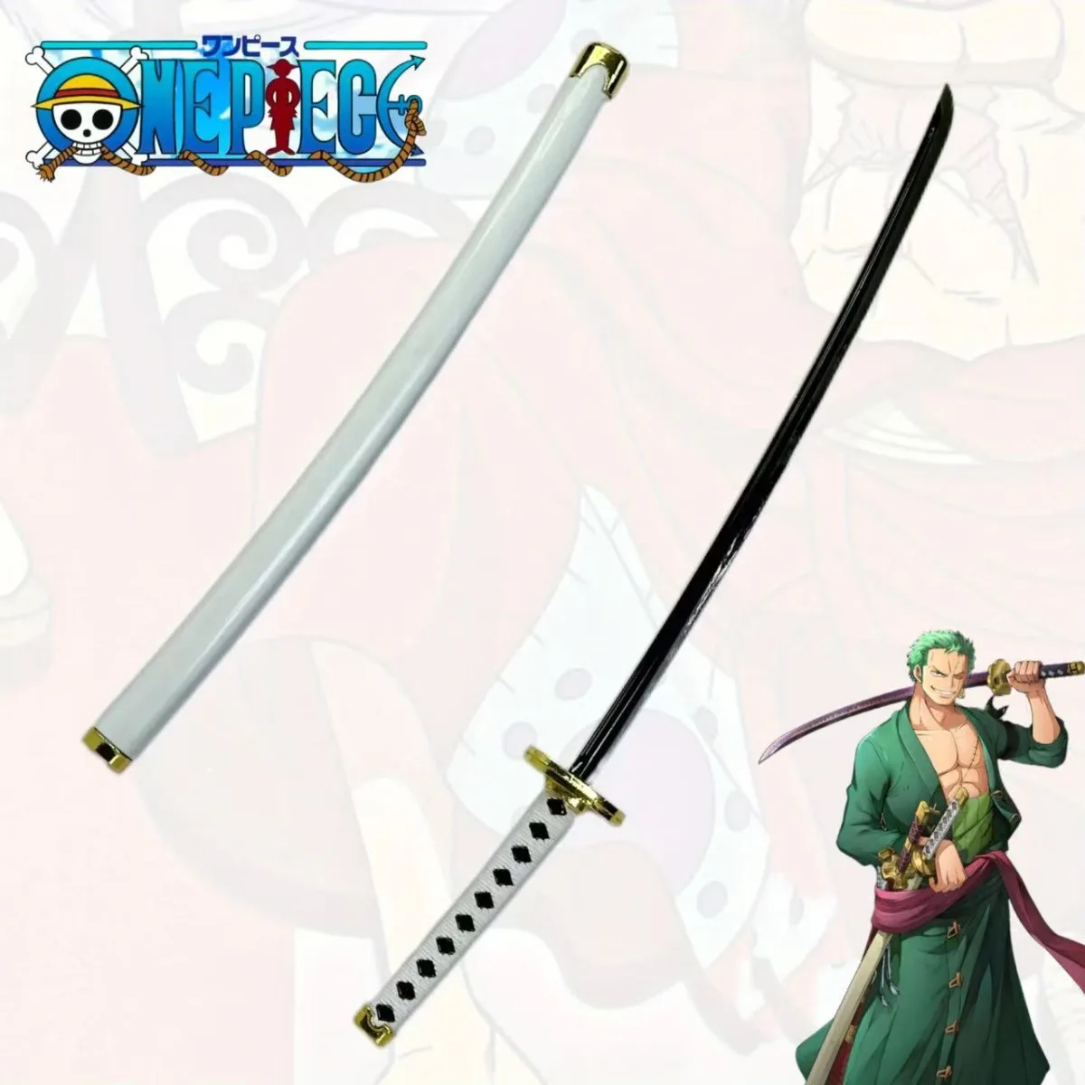 

9.8inch Roronoa Zoro Metal Katana Sword Original Samurai Sabre Japanese Katana Sabre Ninja Knife Cosplay Accessories Prop Toy