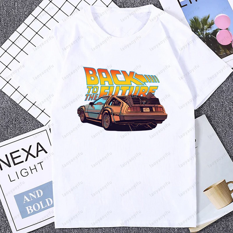 

80s 90s Vintage Back To The Future Classics Tshirt Summer Short Sleeve Casual Cotton Man T Shirt Hip Hop Harajuku Women T-shirt
