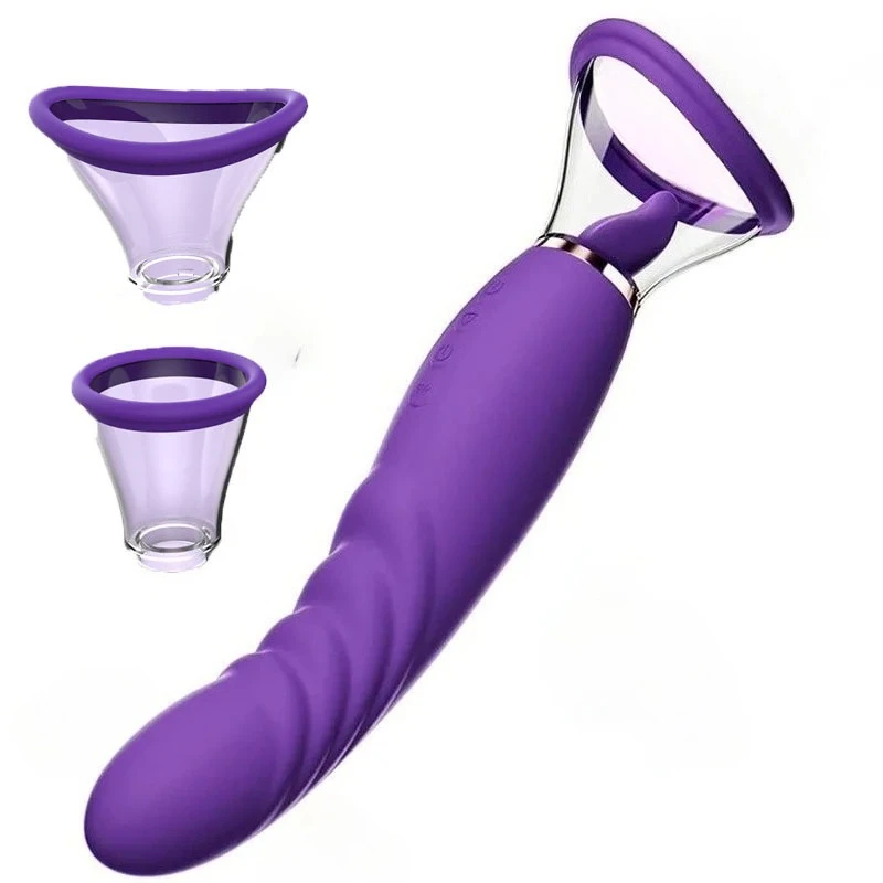 masturbator G-spot sex vibrating egg double-ended tongue licking sucking vibrating massage stick adult products,vibrating stick