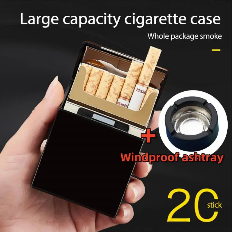 Hot Smoking Cigarettes Aluminum Cigarette Case Tobacco Case Cigar Holder Pocket Box Storage Container Does Not Contain Gas