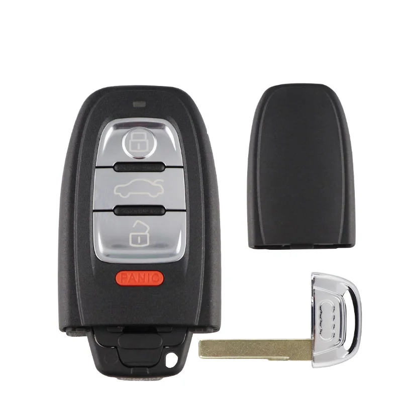 3/4 Buttons For Audi A4l A3 A4 A5 A6 A8 Quattro Q5 Q7 A6 A8 Remote Key Shell Case Fob Replacement Car Key Shell