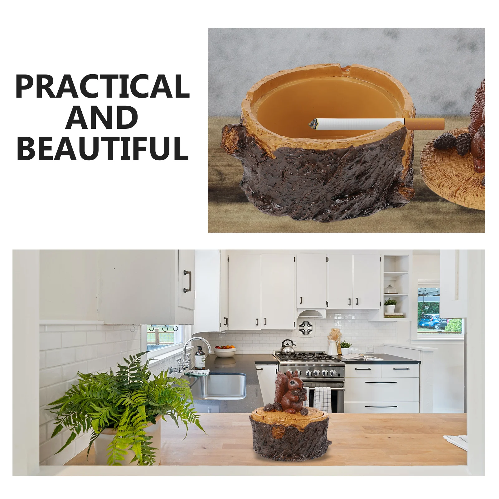 

Ashtray Ornament Creative Astray Decorative Home Office Cigarette Butt Container Resin Exquisite