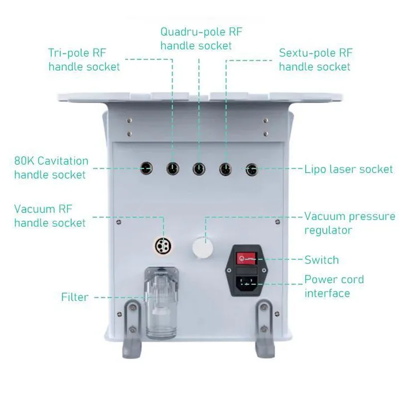 เครื่องนวดสลายไขมันด้วยคลื่นความถี่80K เครื่องสลายไขมันยกกระชับใบหน้าแบบมืออาชีพ
