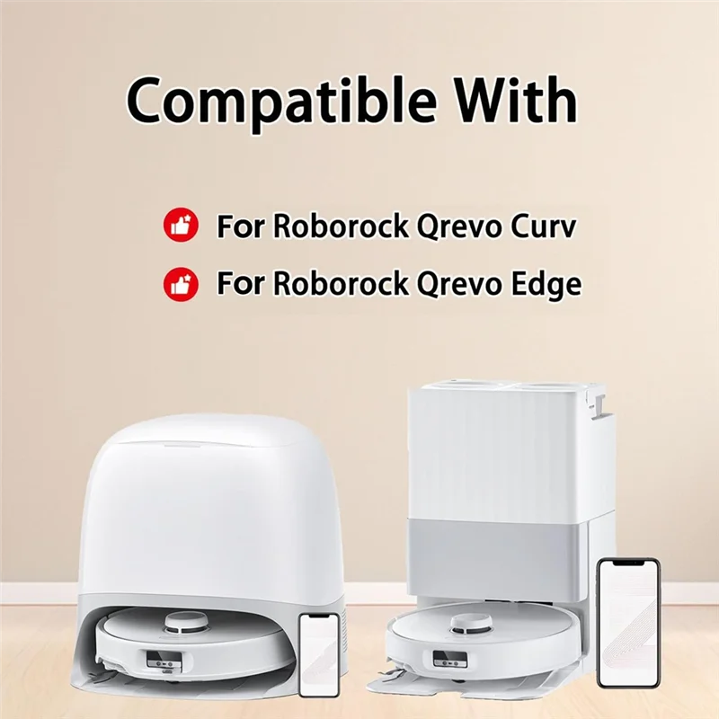 

Комплект аксессуаров B50C для робота-пылесоса Roborock Qrevo Curv/Qrevo Edge: основная и боковые щетки, HEPA-фильтр, салфетка для мытья полов, мешки для сбора пыли