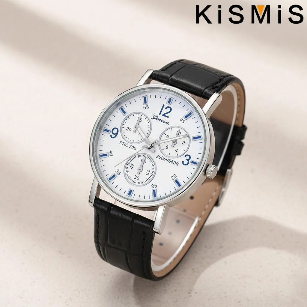 Men Quartz Watch Leather Strap Fashion Business Casual Sports Watch Waterproof Luxury Wristwatch for Men Gift Relogio Masculino