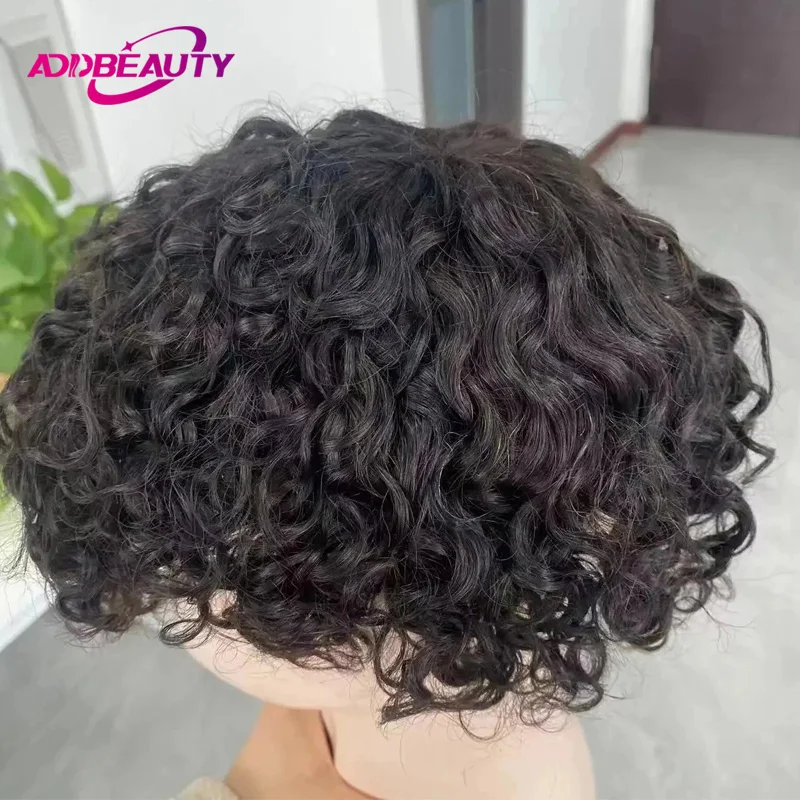 

Мужской парик-накладка из натуральных индийских волос, полностью кружевной, с эффектом вьющихся волос, натуральный цвет