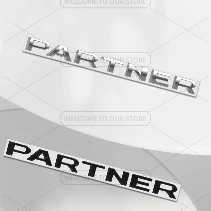 OK Car 3D Metal For Peugeot Partner Caravans Camper Van Body Emblem Badge Decals Auto Tail Sticker Decorative Accessories