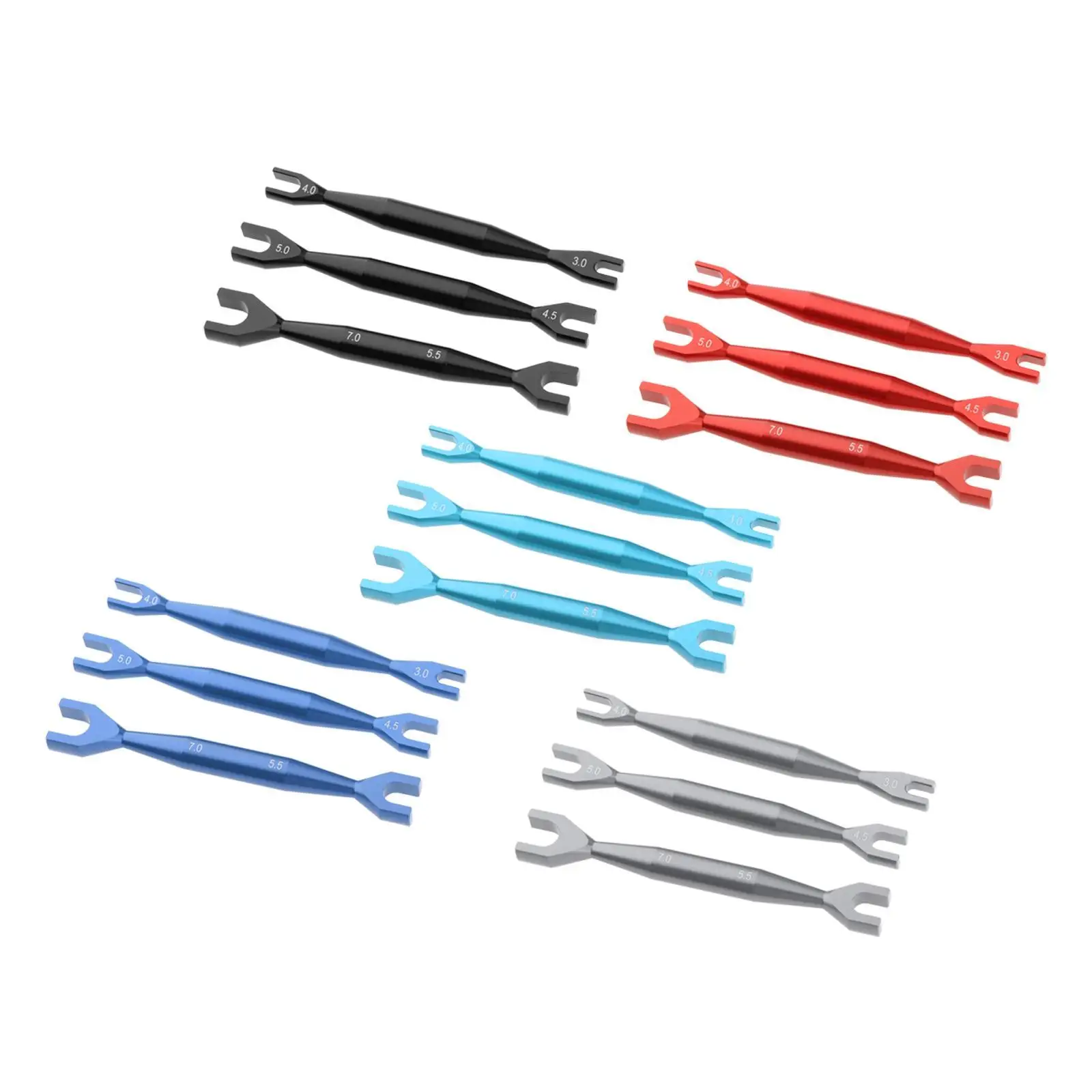 3x Allen Wrench Aluminum Alloy RC Model Car for M3 M4 M4.5 M5 M5.5 M7 Screw