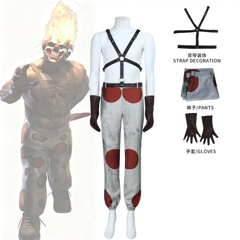 Film Sweet Tooth Cosplay Rückenriemen Handschuhe Hosen Set Twisted TV Fantasia Metall Verkleidung Kostüm Anzug für Halloween Karneval Par