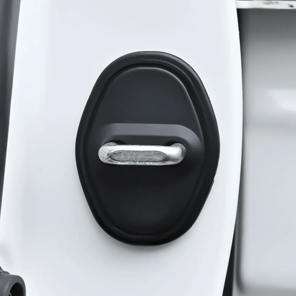 4pcs Car Decorat Accessories Silicone Protecte Auto Door Lock Latch Shock Absorber Cover For NISSAN ARIYA 2022-2024