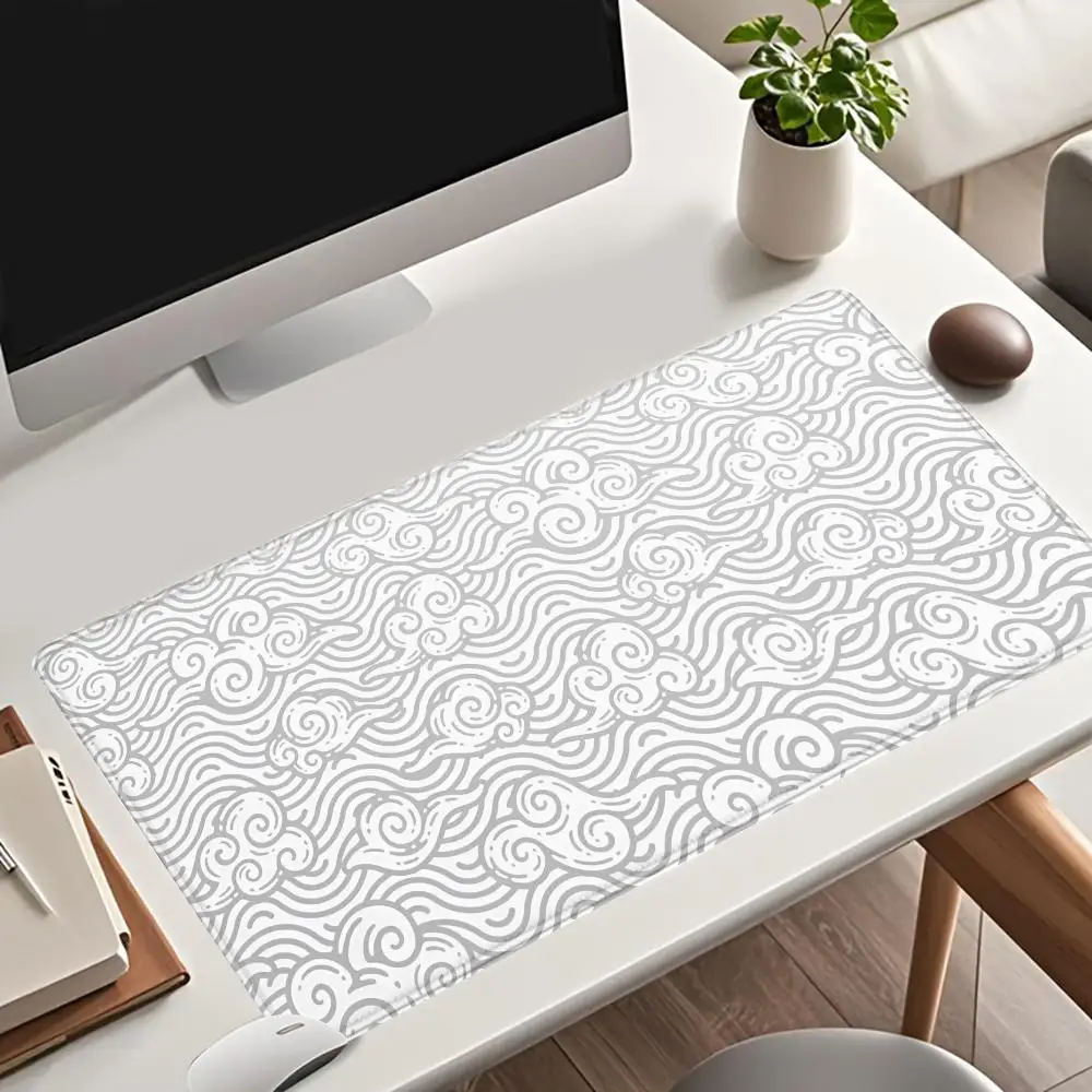 

Japanese-style waves and clouds Mouse Pad Mouse Pad Desk Mouse Pad Cute Desk Pad Extended Gaming Keyboard Mats Large XXL Gamer