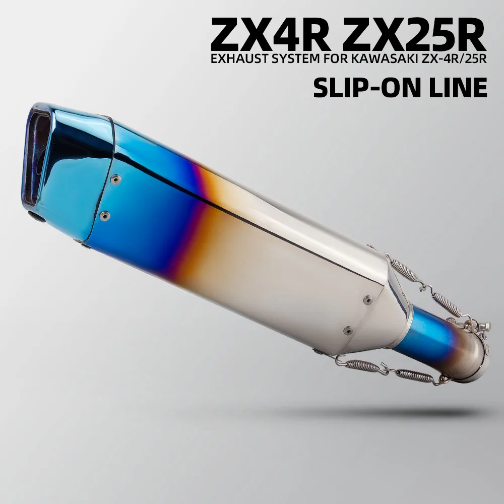 

For Kawasaki ZX4R ZX4RR ZX25R ZX25RR 2020-2025 Motorcycle Slip on Line Exhaust Racing Escape Middle Pipe Muffler with DB Killer