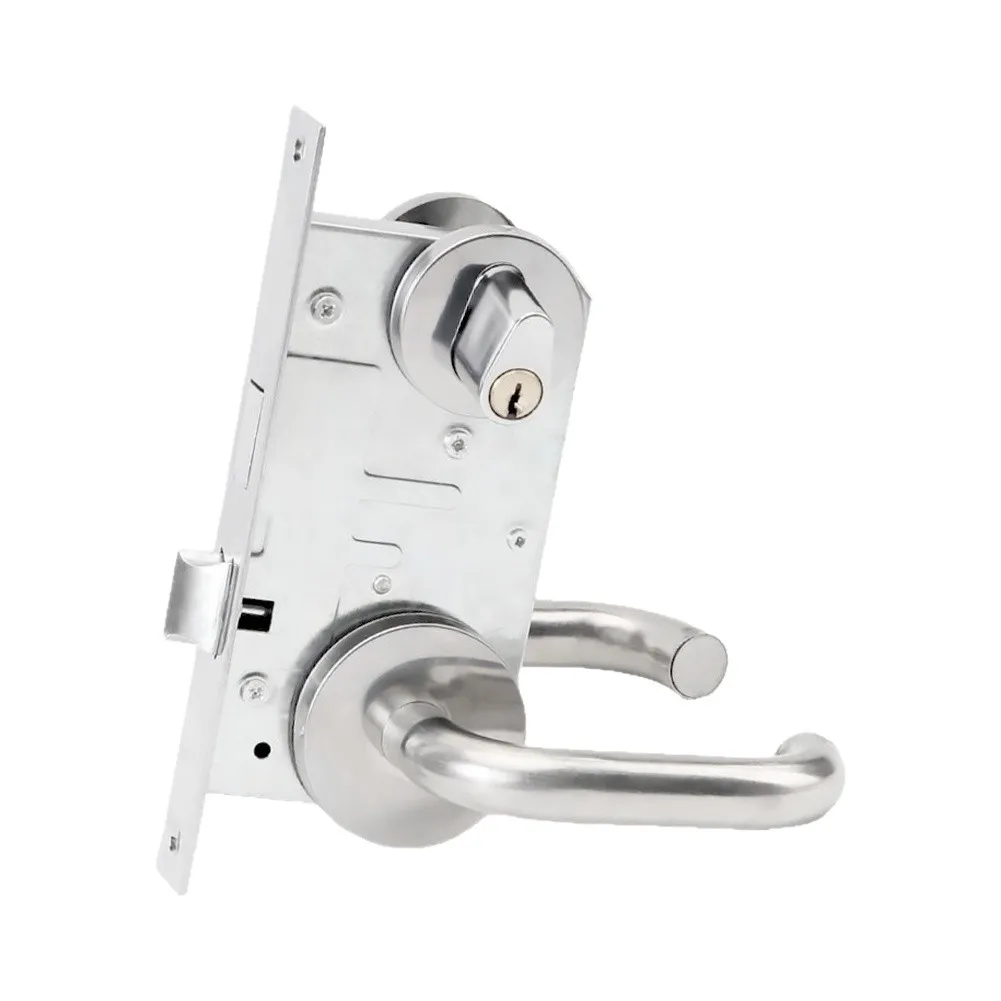 Fire Rated Door Lock Set Stainless Steel Construction for Use on Commercial Fire Doors and Residential Entries