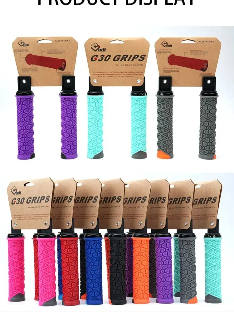 AliExpress ODI G30 MTB Handlebar Grips Silicone Lock-On Downhill Bicycle Cover Pattern Anti-slip Shock Absorption Handle Parts for Mountain