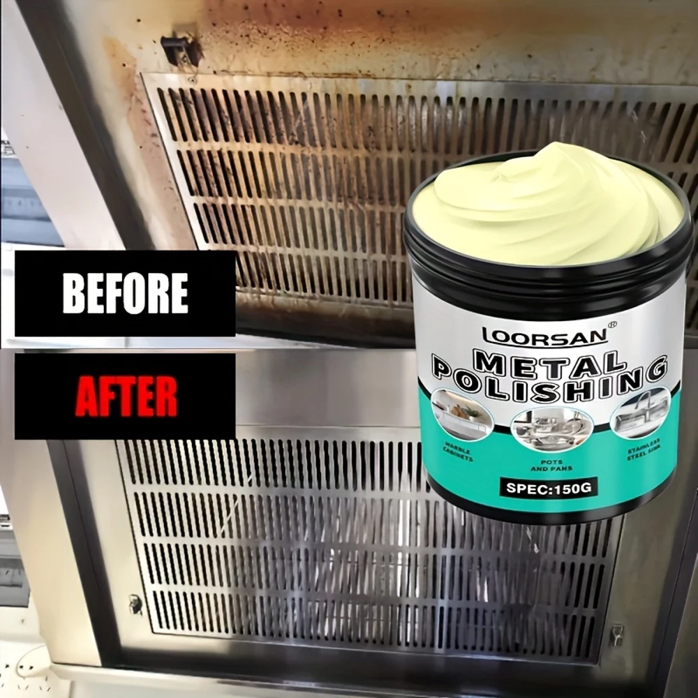 Cera protectora y para pulir metales de alta resistencia, eliminador rápido de óxido para acero inoxidable, utensilios de cocina, piezas de automóvil, cabezales de ducha, Re
