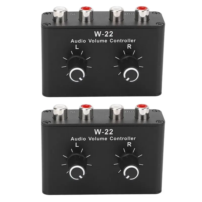 B03B-Line Volume Control Box Stereo Switcher 3.5Mm Balance Adjuster Small Attenuator Knob 2Pc