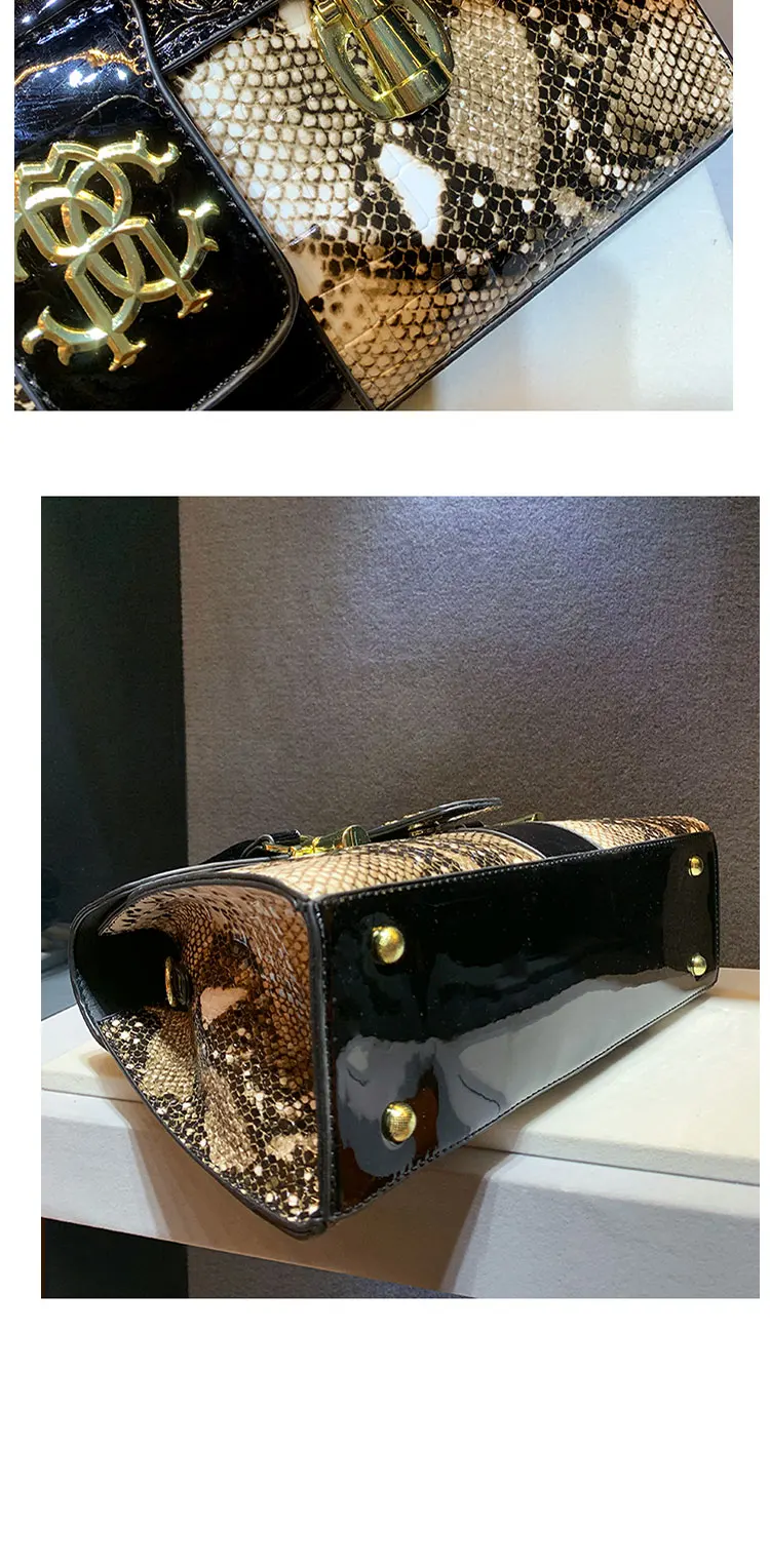 الأصلي مصمم المرأة حقيبة التمساح طباعة حمل الجلود الكتف الرافعة حمل الحقائب للنساء الساخن بيع #6