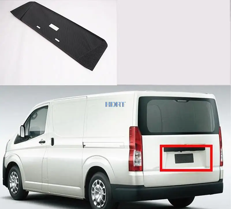 For Toyota Hiace 2019 2020 Car Style ABS chrome/Carbon fibre License Plate Frame Holder Cover Sliver/Black Exterior Accessories