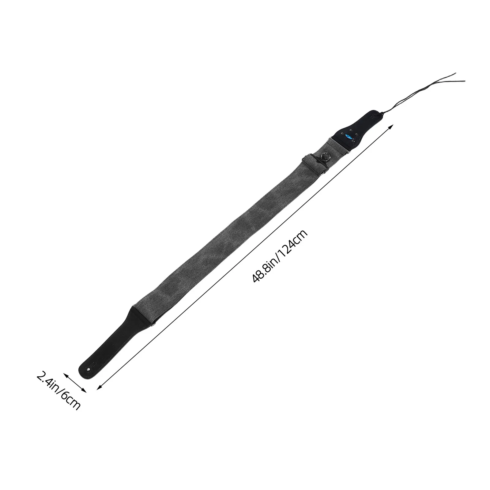 Wide Padded Guitar Strap Double Layer Black Adjustable Heavy Duty Cotton for Electric Acoustic Bass Universal Fit Guitar