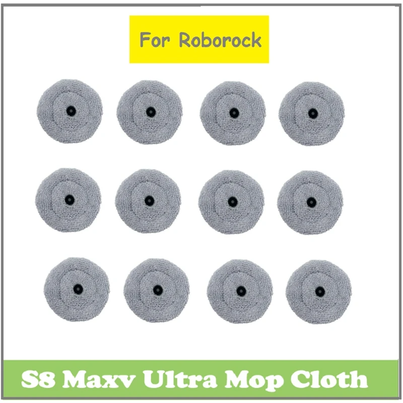 Round Mop Cloths For Roborock S8 Maxv Ultra G20s Robot Vacuum Cleaner Replaceable Parts Washable Cleaning Rag