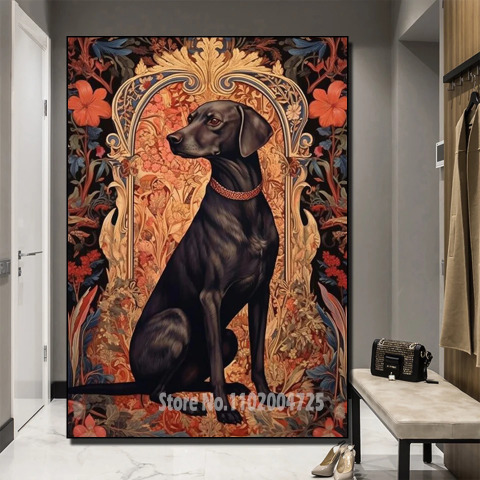 New 2023 Full Diamond Painting Dachshund William Leaves 5d Diy Diamond Mosaic Animals Flowers Art Picture Home Decor Gift