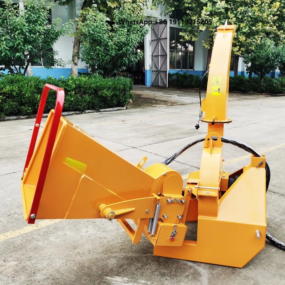 Hot Sale Cheap and Fine  Pto Wood Chipper for Tractor Auto Feed  Tree Branches Forest Shredding Machine