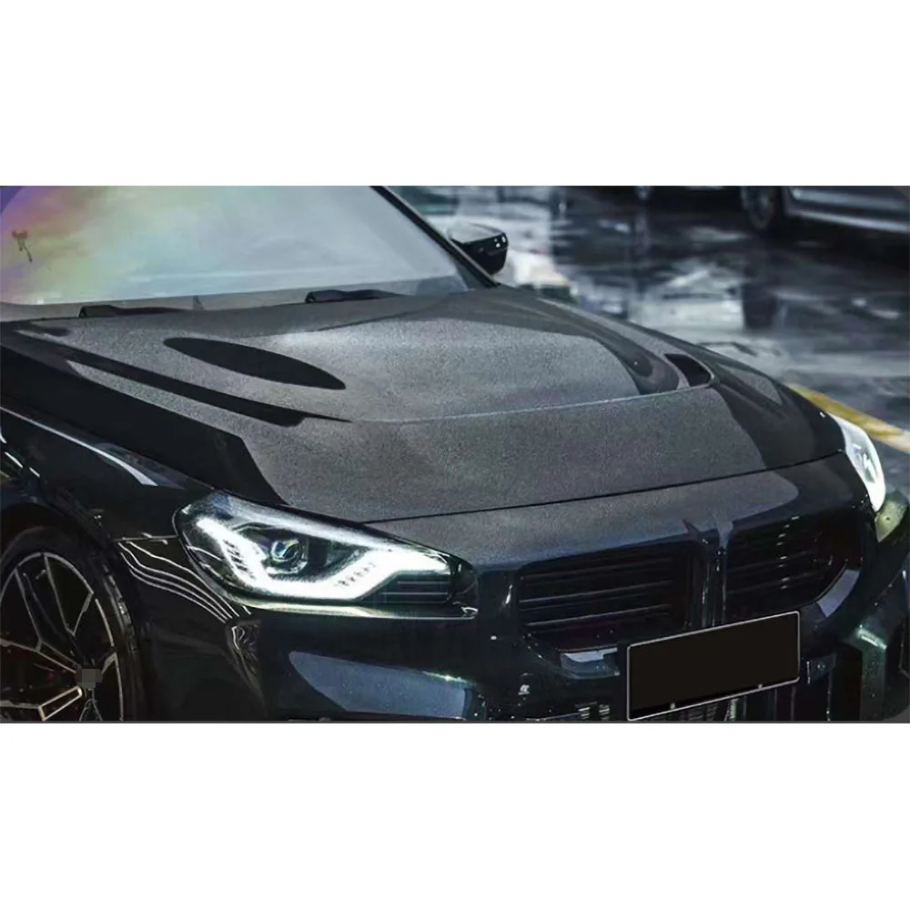 Carbon Fiber Engine Hood Trim Cap Body Kits Accessories Front Engine Bonnet Hood Vents for BMW G87 M2 2023+ FRP
