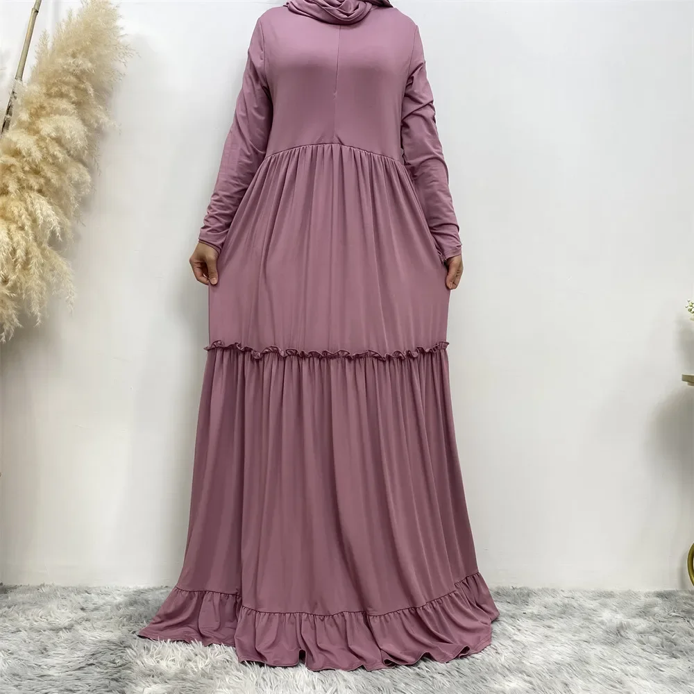 

Hooded Muslim Women Hijab Dress Prayer Garment Jilbab Abaya Long Simple Elegant Ramadan Gown Abayas Skirt Sets Islamic Clothes