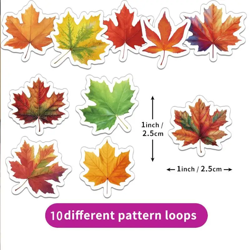 500 pezzi adesivi in rotolo di foglie d'acero paesaggio modello piccolo adesivi per motociclette per bagagli fai da te skateboard tazza d'acqua