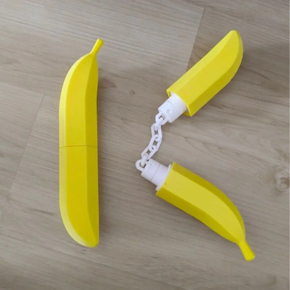 Safe Creative Banana Nunchucks 3D Printed Simulation Fruit Thumb Chucks Realistic Lightweight Banana Folding Educational