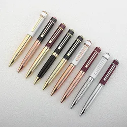 Stylo d'affaires en métal diamant de luxe, stylos à bille en or noir, haute qualité, école, bureau, cadeau d'écriture, papeterie