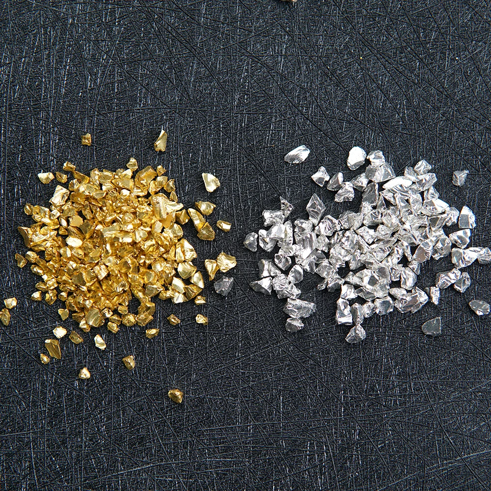 Bulk Crushed Irregular Glass Stones Resin Filling Metallic Crystal Chips for Nail Art Filler Jewelry Making DIY Material