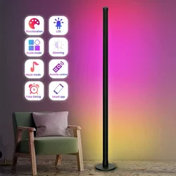 Inteligentna narożna lampa podłogowa LED Tuya WIFI Bluetooth stojąca RGB oświetlenie otoczenia dekoracja ścienna do pokoju gier z asystent Google Alexa