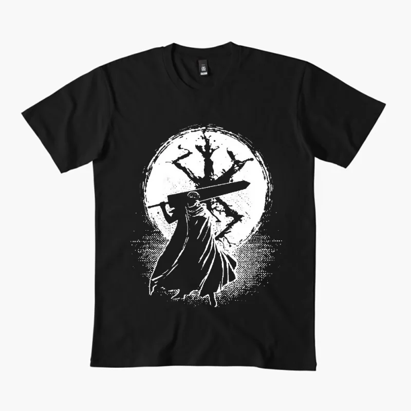 

0325 Guts Berserk Japanese Anime Gift t shirt 100% cotton print clothing Swordsman Manga Graphic Tee Y2K clothes Large size Tops