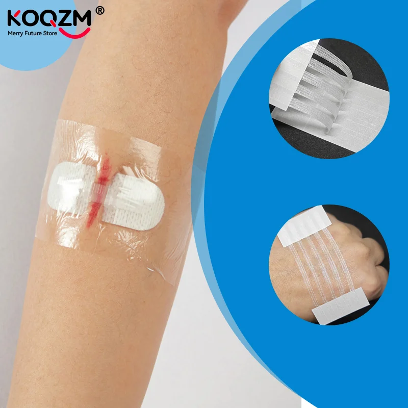1PC Sterile Strip First Aid Travel Wound Skin Closures  Surgical Adhesive Emergency Kit Adhesive Bandages 21x100mm 2Strip