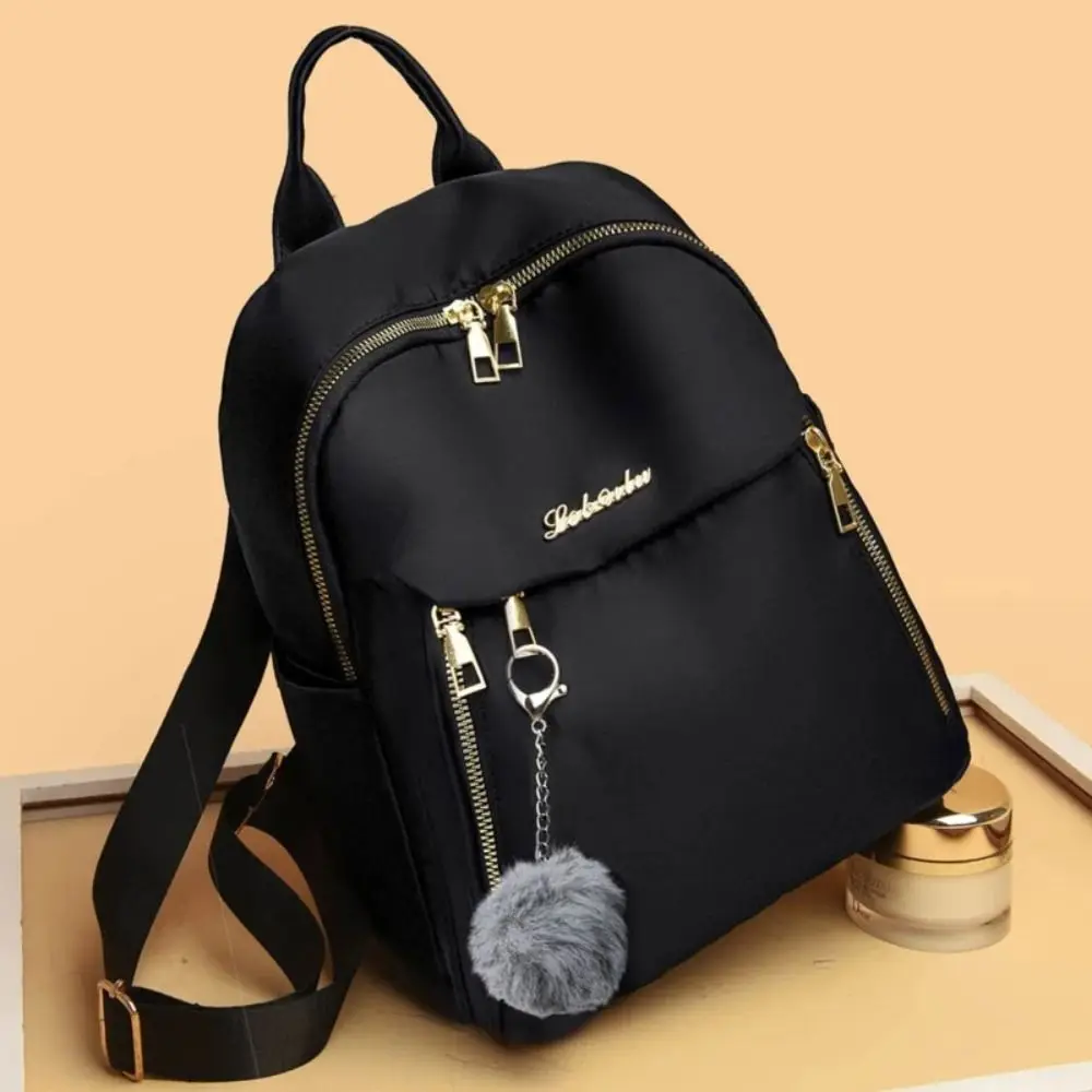 Zaini da donna di grande capacità alla moda Borsa da viaggio nera semplice Zaino per studenti Harajuku solido Zaino Oxford Borse unisex