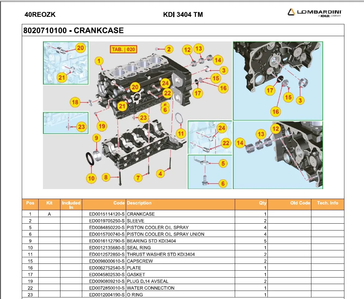 EPC-SOFTWARE Kohler Service Literature (Service Manual, Parts Catalog, Operation Manual)