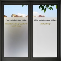 Matte White Window Film Privacy Frosted Glass Window Sticker Covering Home Translucent Opaque Sticker for Bathroom, Office