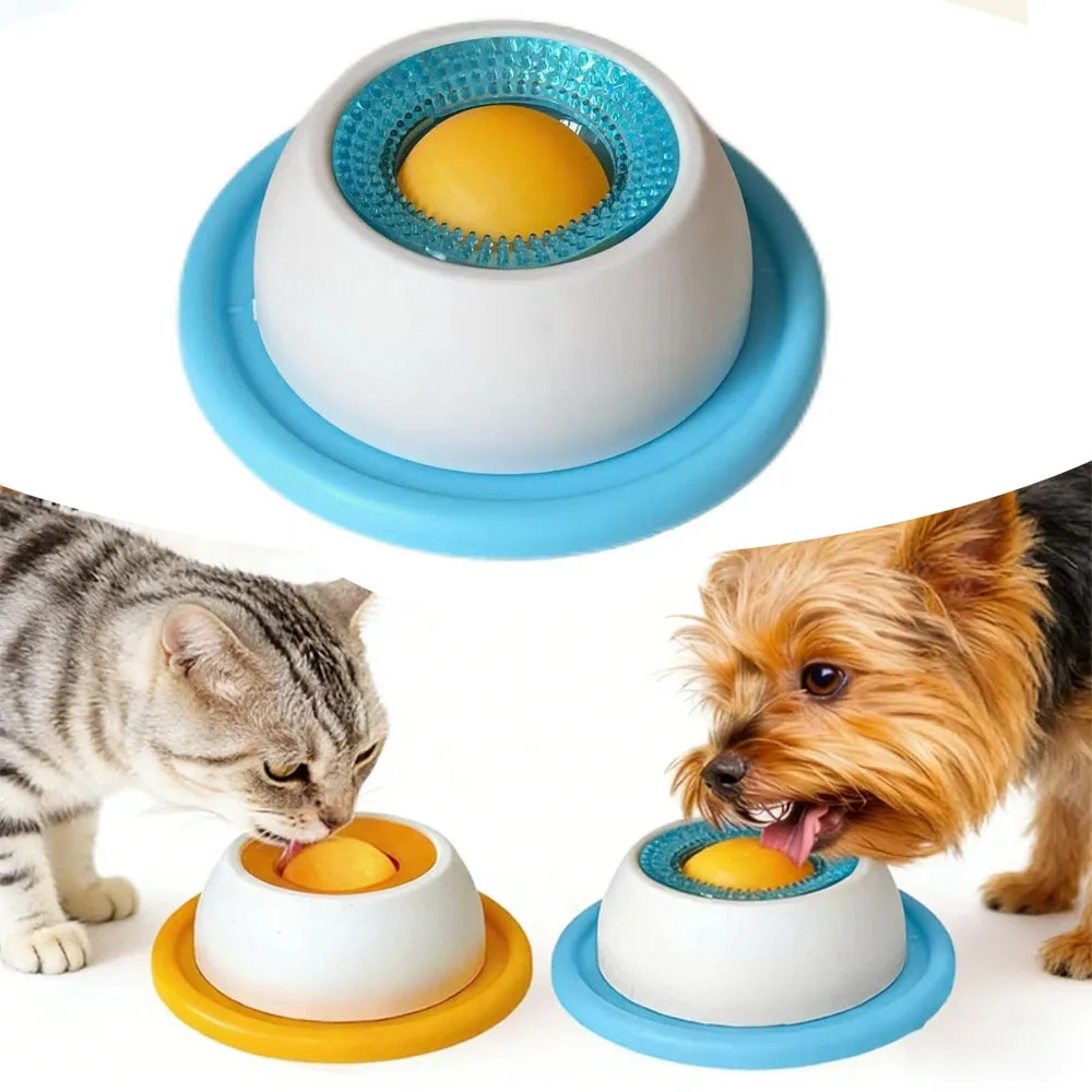 

1pc Pet Slow Feeder Interactive Dogs Cats Lick Mat Yogurt Licking Plate for Healthy Eating Food Crate