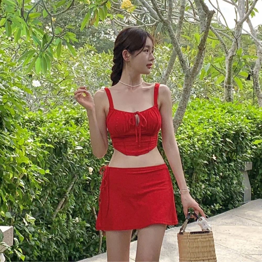 

Сексуальный комплект бикини из двух частей для пляжа, женский купальник 2026 года, новинка, из нейлона, с подкладкой на груди, без косточек