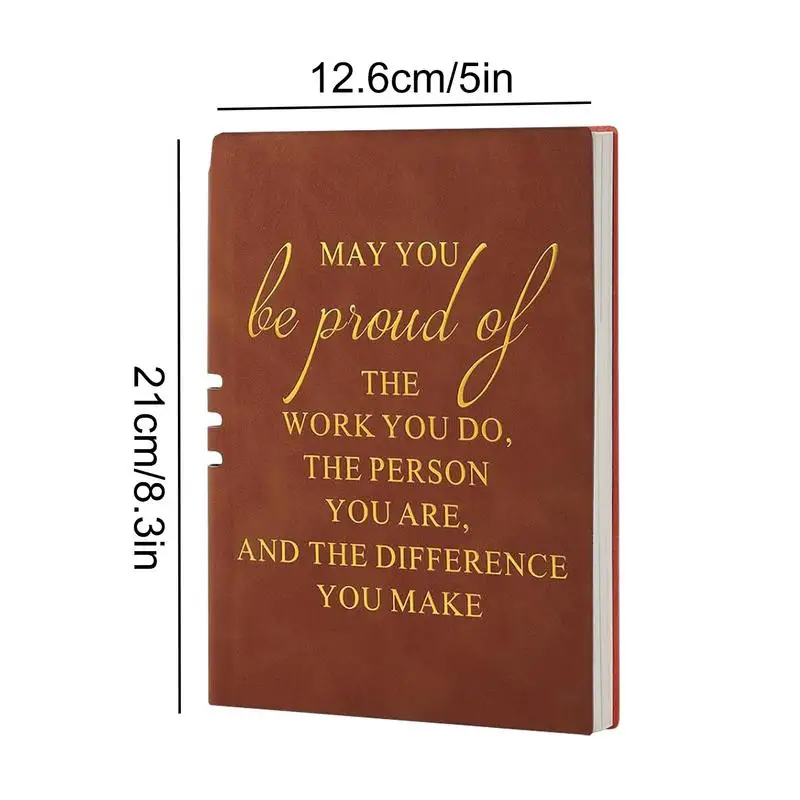 مجلة ملهمة للملاحظة ، حجم A5 ، دفتر كتابة الأعمال ، اللوازم المدرسية ، غطاء جلد بو ناعم ، مجلة العمل