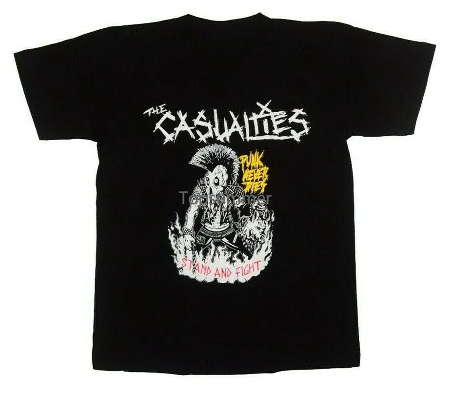 Casualties Punk Never Dies New Men T-Shirt For The Punx Underground Army Rock Homme Plus Size Tee Shirt