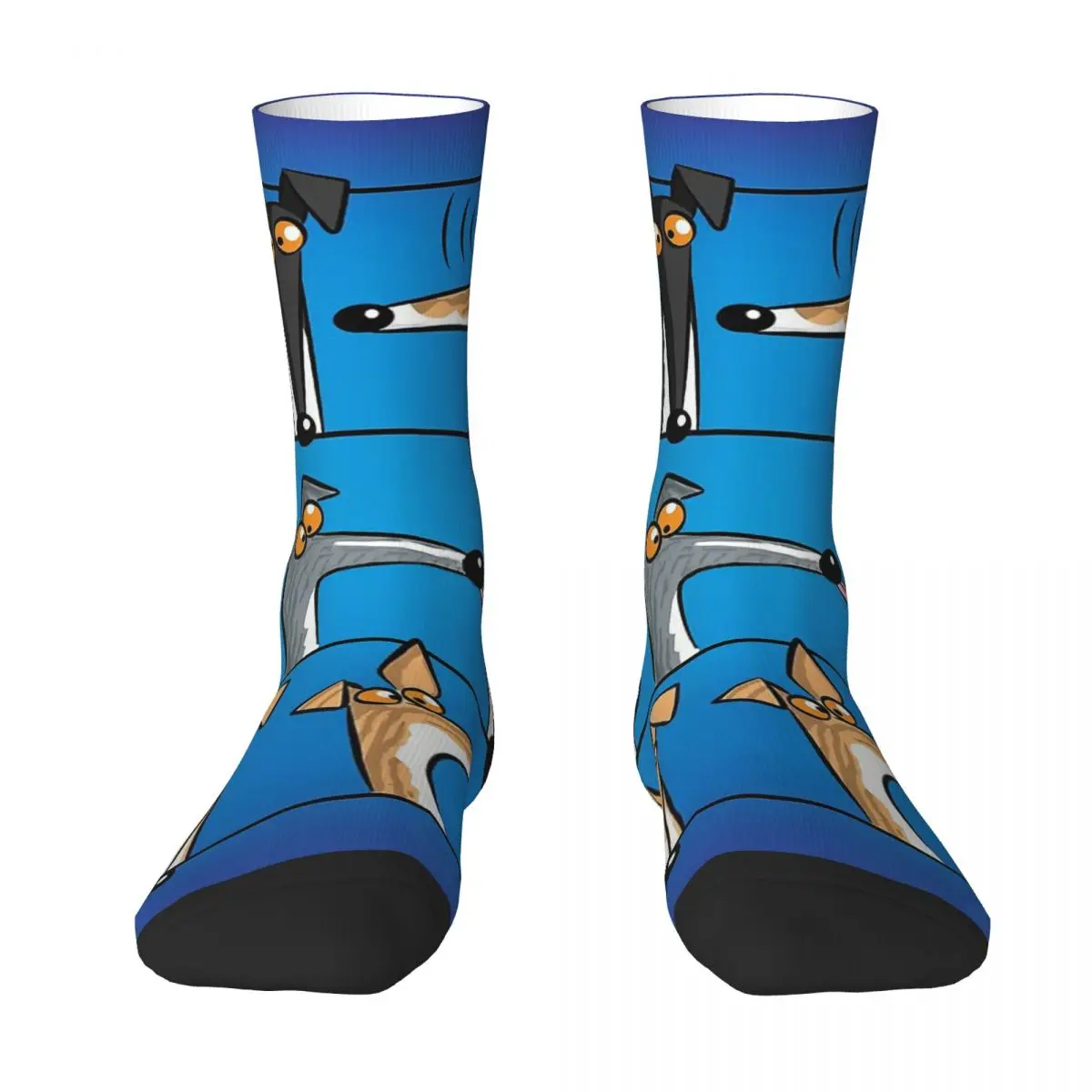 Heads Up Assorted Items Geryhound Greyhounds Dog Unisex Winter Socks Hip Hop Happy Socks Street Style Crazy Sock