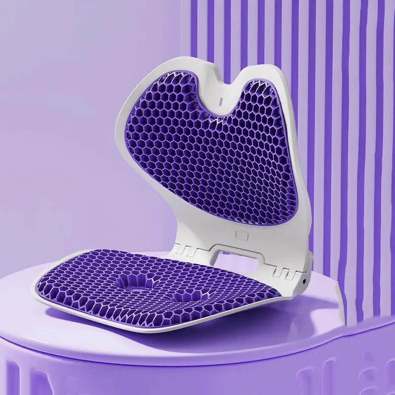 【BA】Foldable Ergonomic Chair Cushion Back Support Cushion Office Waist Protection Cushion Sitting Posture Correction Sitting