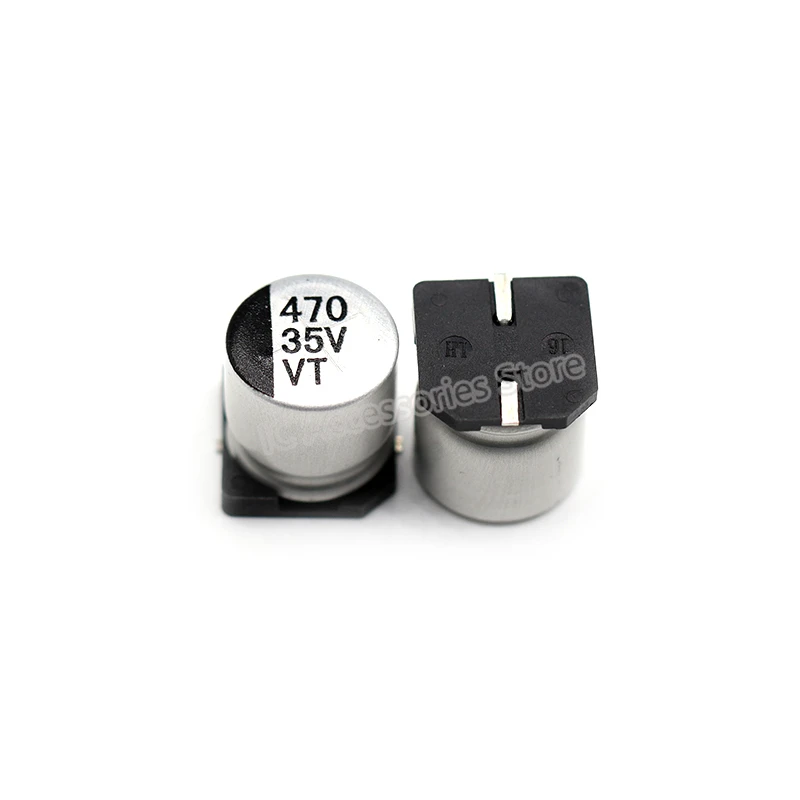 Capacitor eletrolítico de alumínio 35v470uf 10*10.5mm smd do capacitor eletrolítico de 10 pces
