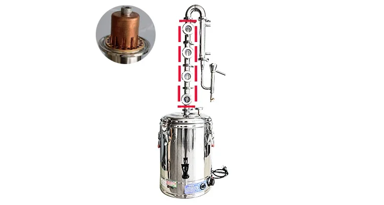 Hand-made 15L Gin/Vodka/Whiskey/ Ethanol Production Copper Distillation Equipment Home Alcohol Distillery