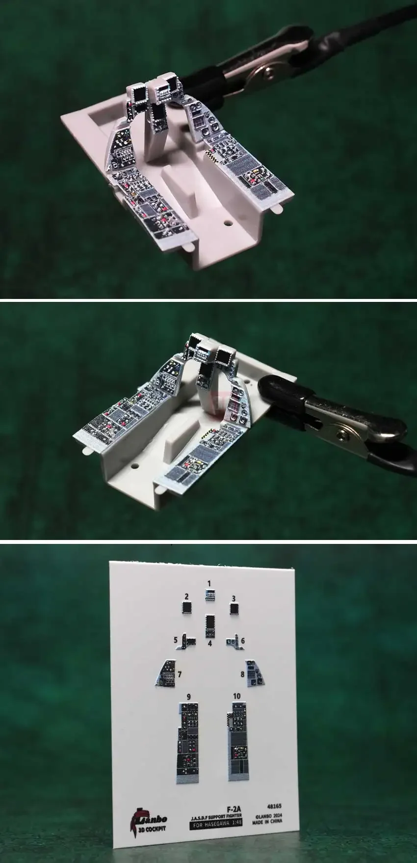 Lanbo 3D document Cockpit tingLA-48165 F-2A Fighter Convient pour Hasegawa kit 1/48
