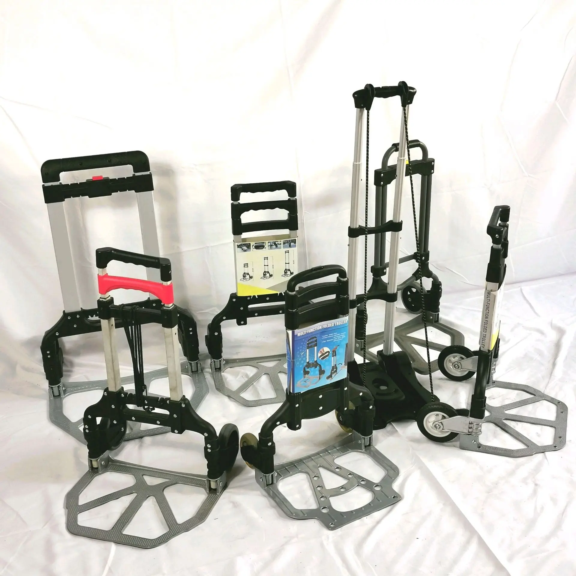 

FW-60 iron folding trolley, warehouse truck, tool cart.