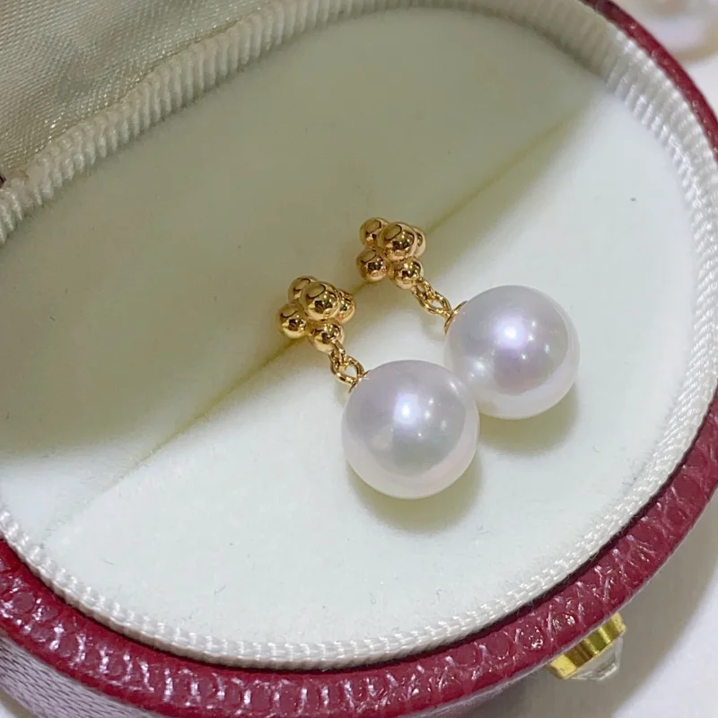 

SGARIT Korean Style Pearl Eardrop 925 Sterling Silver Edison Pearl Drop Earring Fine Jewelry for Women SE36