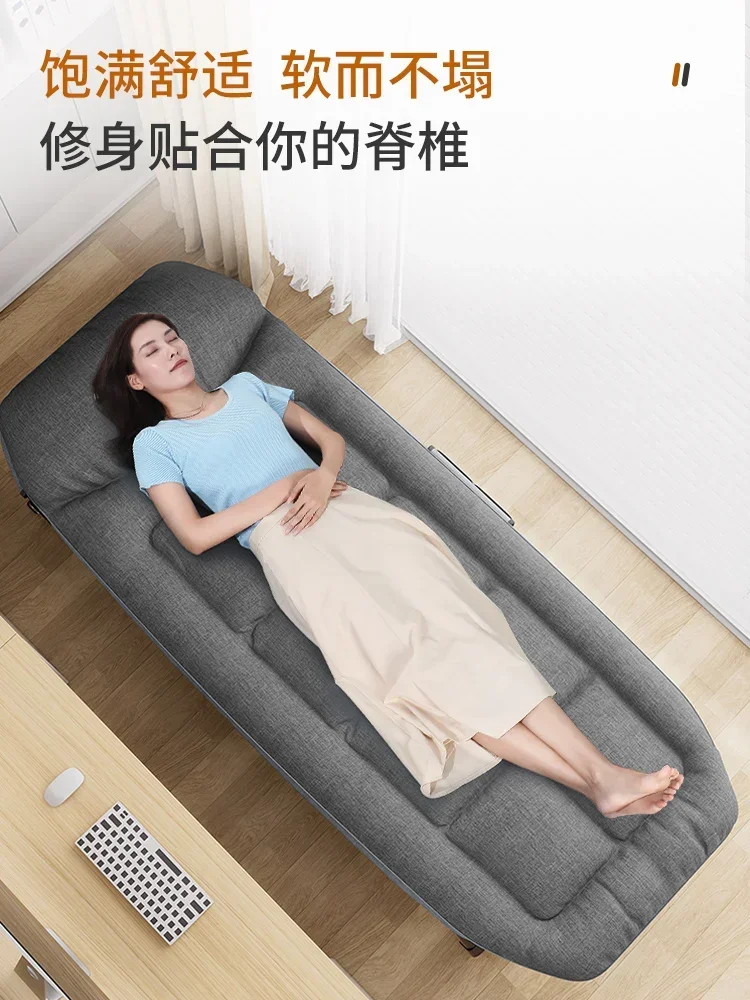 Lunch break folding bed, office single person lounge chair, simple and portable hospital companion bed, marching lunch bed